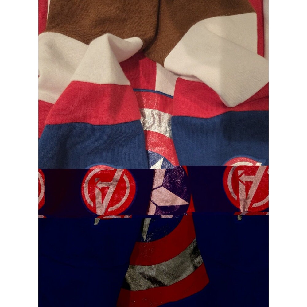 Captain America Costume Zip Hoodie Boys Jacket Disney Store Size 7/8 - Picture 4 of 5